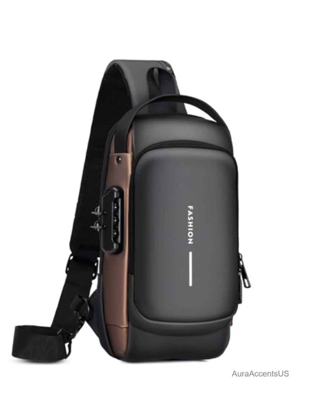 Anti-Theft Sling Bag Crossbody Shoulder Chest Bag PU Leather Men
